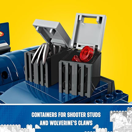 LEGO Marvel X-Men X-Jet Toy - Building Toy from X-Men '97 for Boys & Girls, Ages 8+ - Model Kit for Display and Play with 4 Minifigures - Gift Idea for Marvel Fans - 76281