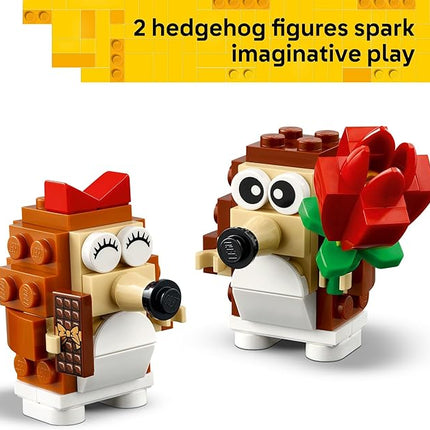 LEGO Hedgehog Picnic Date Building Toy - Animal Figures and Playset for Kids, Boys and Girls, Ages 8+ - Gift for Her and Him - with 2 Hedgehog Toys and Accessories - 40711