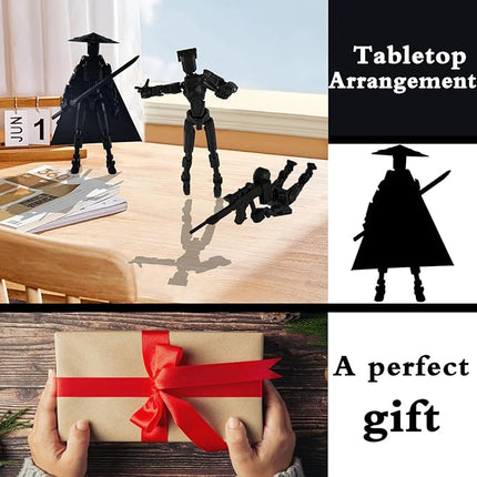 Already Assembled T13 Action Figure Accessories,Dummy 13 T13 Multi-Jointed Movable 3D Printed Toys (Luminous)
