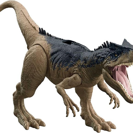 Jurassic World Toys Camp Cretaceous Roar Attack Allosaurus Dinosaur Action Figure with Strike Feature and Sounds, Toy Gift and Collectible
