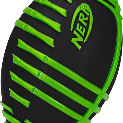 Nerf Weather Blitz Foam Football for All-Weather Play - Easy-to-Hold Grips – Great for Indoor and Outdoor Games - Green