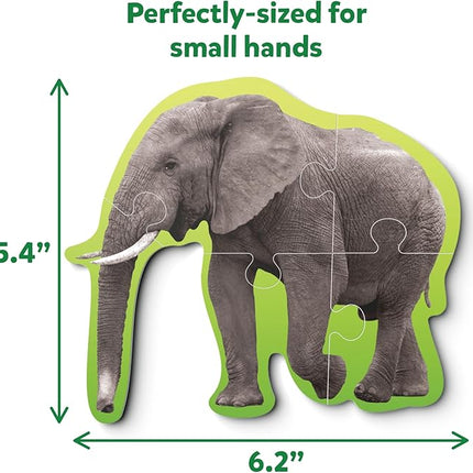 Skillmatics Step by Step Puzzles - 40 Piece Jigsaw & Toddler Puzzle, Montessori Educational Toy for Boys & Girls, Wild Animals, Travel Friendly, Gifts for Kids Ages 3, 4, 5 and Up