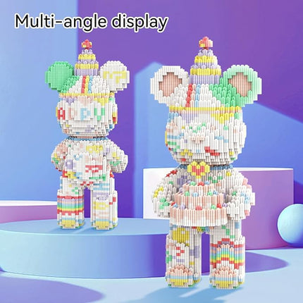 DAHONPA Animal Birthday Bear Micro Building Blocks Set (3680 Pieces) Gift for Adults and Kids