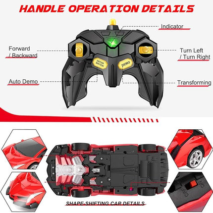 Dolanus Remote Control Car - Transform Robot RC Cars, Toys for Ages 5-7, Kids Toys, 4 Year Old Boy Toys, Toys for 3 4 5 6 7 8 10 12 Years Old Boy, Gifts for Boys Kids Toddlers Birthday