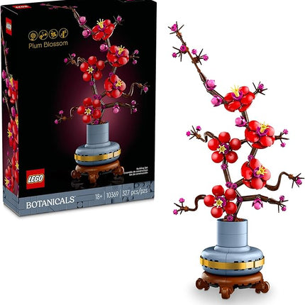LEGO Botanicals Plum Blossom Building Sets for Adults - Artificial Flower for Dinner Table Centerpiece, Living Room Home Decor, Ages 18+ - DIY Craft Kits - Gift for Birthdays - 10369