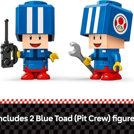 LEGO Super Mario: Mario Kart Toad's Garage - Nintendo Toy Building Set for Kids, Boys & Girls, Ages 8+ - Collectible Mario Kart Toy for Fans with 2 Blue Toad Figures - Gift Idea for Birthdays - 72035