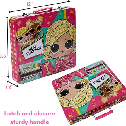 LOL Surprise Deluxe Activity Set for Kids with Carrying Tin, Coloring Sheets, Tattoos, Stickers, & Art Supplies, 200+ Pieces