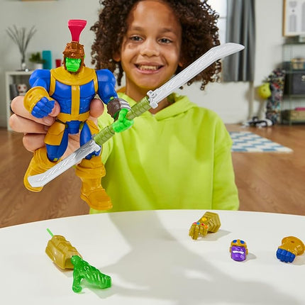 Avengers Marvel MixMashers Thanos Custom Mix-and-Match Deluxe Action Figure & Accessories, 5-Inch-Scale Super Hero Toys for Kids Ages 4+