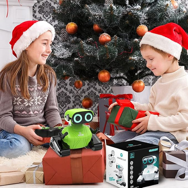 GILOBABY Remote Control Robot Toy for Kids 3-5 Years, Flashing LED Eyes, Dancing and Flexible Moves, Auto Demo Mode, Gift for Boys (Green)