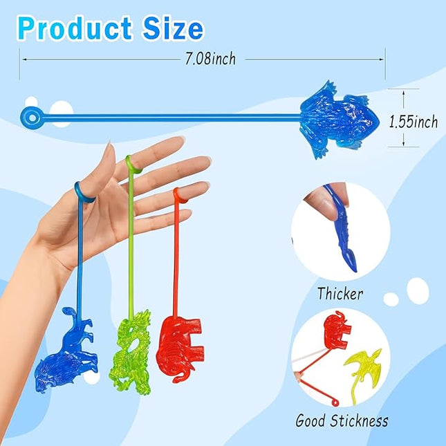 Sticky Hands Bulk 36PCS Animal Dinosaur Party Favors for Kids Stretchy Sticky Hand Fidget Toys Goodie Bag Stuffers Treasure Box Toys for Classroom Prizes Birthday Party Supplies Easter Egg Fillers