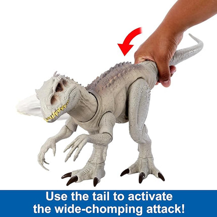 Mattel Jurassic World Indominus Rex Dinosaur Toy with Lights, Sounds & Motion, Camouflage 'n Battle I-Rex, 21 Inches Long with Digital Play