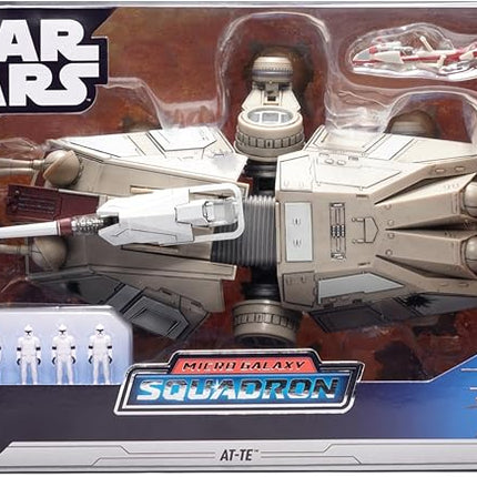 Star Wars Micro Galaxy Squadron at-TE - 9-inch Six-Legged Vehicle with 2.5-Inch Speeder and Five 1-Inch Micro Figure Accessories