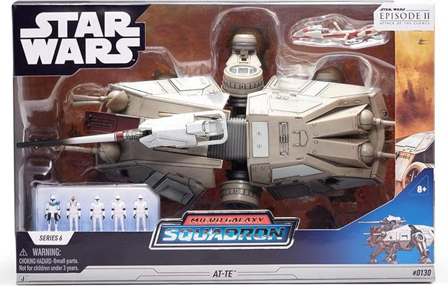 Star Wars Micro Galaxy Squadron at-TE - 9-inch Six-Legged Vehicle with 2.5-Inch Speeder and Five 1-Inch Micro Figure Accessories