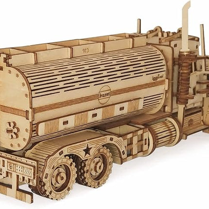 3D Wooden Puzzle - Wood Mechanical Tank Truck Model Kits - Coin Bank Crafts Model - Wooden STEM DIY Brain Teaser Puzzles, 3D Puzzle for Birthday Adults & Teens
