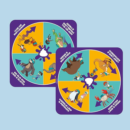 Don't Step in It! Preschool Game I Blindfolded, Poop Party Game | Spinner with 8 Fun Animal Moves | Ages 4+| 1+ Players I Funny Kids Board Games