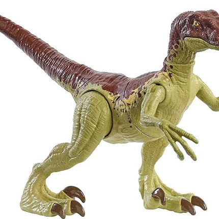 Jurassic World Toys Fierce Force Velociraptor Camp Cretaceous Dinosaur Action Figure Movable Joints, Realistic Sculpting & Single Strike Feature, Kids Gift Ages 3 Years & Older