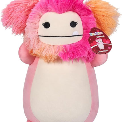 Squishmallows HugMees Original 14-Inch Caparinne Pink Bigfoot with Heart Headband - Ultrasoft Official Jazwares Large Plush