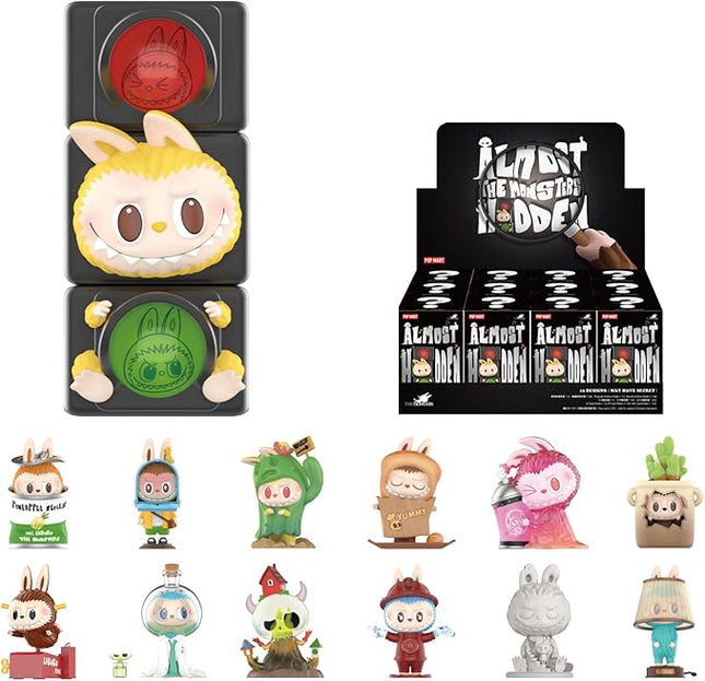 POP MART The Monsters Almost Hidden Series Blind Box Figures, Random Design Mystery Toys for Modern Home Decor, Collectible Toy Set for Desk Accessories, Whole Set