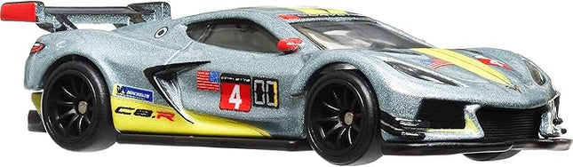 Hot Wheels Premium Car Culture Collectible Toy Car, 1:64 Scale Die-Cast Corvette C8 R, Race Day Vehicle with Real Riders Tires