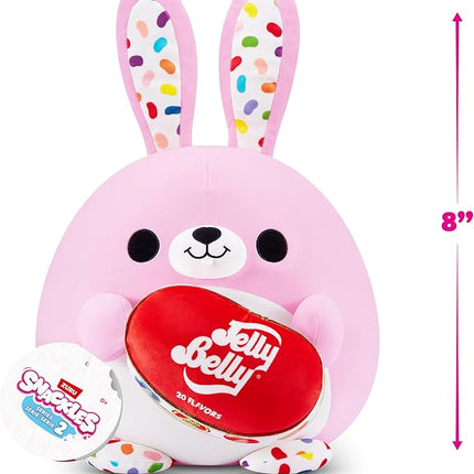 Snackles Series 2 8-inch by ZURU Cuddly Squishy Comfort 8-inch Plush with Licensed Snack Brand Accessory (Bunny&Jelly Belly)