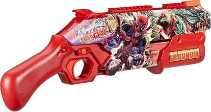 Nerf Marvel Deadpool Blaster, 16 Nerf Rival Accu-Rounds, Pump Action, Breech Load, Gifts for Teens, 14+