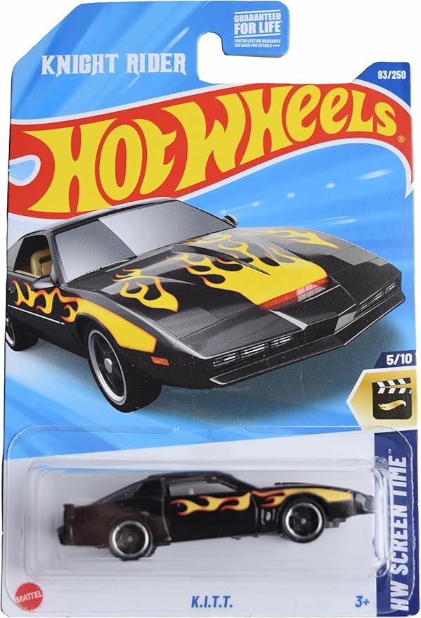 Hot Wheels Knight Rider K.I.T.T., HW Screen Time 5/10 [Black with Yellow Flames] 83/250