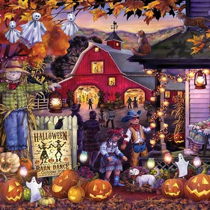 Vermont Christmas Company Halloween Dance Jigsaw Puzzle - 100 Pieces for Adults & Kids - 19" x 13" Halloween Jigsaw Puzzle with Large, Fully Interlocking & Randomly Shaped Pieces