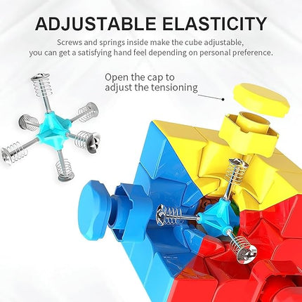 CFMOUR 6 Pack 3x3 Speed Cube Set - Moyu Meilong 3C, Stickerless Magic Cubes Bundle 3x3x3- Fast Turning Birthday Party Easter Valentines Day Gifts Puzzle Game Brain Toy for Kids and Adult