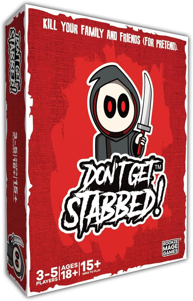 Don't Get Stabbed!: The Party Game Where You Get to Kill Your Family and Friends (for Pretend). Exciting Card Game for Adults and Horror Gift for Scary Movie Fans. Great for Halloween.