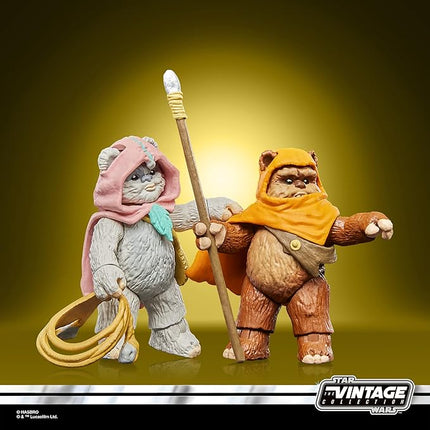Star Wars The Vintage Collection Wicket W. Warrick & Kneesaa, Star Wars: Ewoks Collectible 3.75” Action Figures 2-Pack