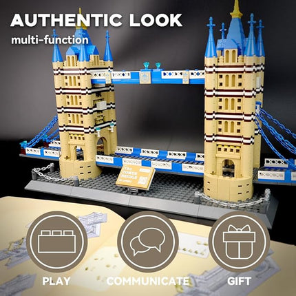 ArtorBricks Architectural Tower Bridge Building Large Collection Building Set Model Kit and Gift for Adults(1052 Pieces)