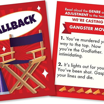 Casting Call Original Edition - Party Card Game - Hilarious Hollywood Theme Card Game for Family Game Night - for Adults and Teens - 4-8 Players, Play Time 30-40 Minutes