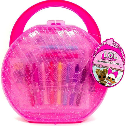 L.O.L. Surprise! Creativity Case by Horizon Group USA,Create, Play & Store,DIY Activity Case Including Paper Dolls,Coloring Pages,Makers,Crayons,Glitter Glue,Scratch Art,Stickers & More.Hot Pink