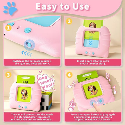 Toddler Toys Talking Flash Cards for 1 2 3 4 5 6 Year Old Boys and Girls, Autism Sensory Toys for Autistic Children, Learning Educational Montessori Speech Therapy 248 Sight Words Kids Gifts