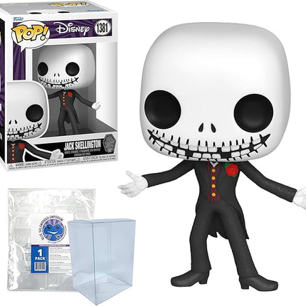 Blue Salamander Emporium Protective Case Bundled with Vinyl Figure – The Nightmare Before Christmas 30th Anniversary – Formal Jack Skellington Funko Pop #1381