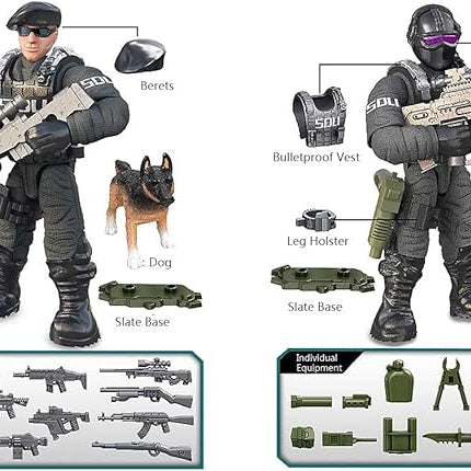 YEIBOBO ! Special Forces Mini Action Figure with Military Weapons and Accessories (Flying Tigers Team XJ-822)