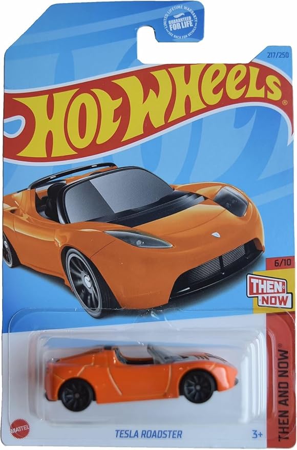 Hot Wheels Tesla Roadster, Then and Now 6/10 [Orange] 217/250