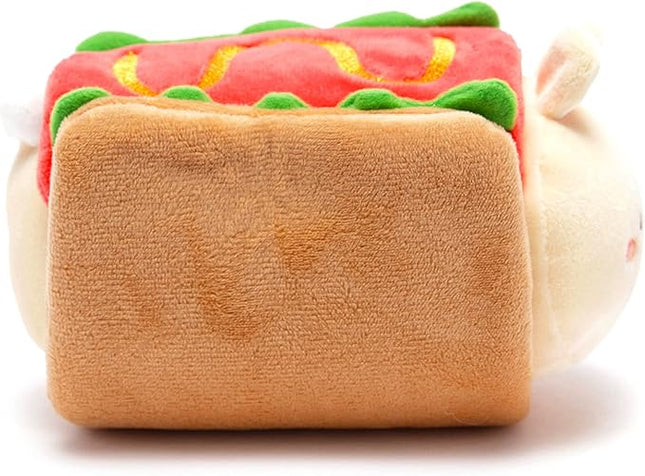 Anirollz Bunniroll Plush in Hotdog Outfitz – Kawaii Bunny Stuffed Animal with Removable Costume – Cute 6” Squishy Plush Toy Gift for Girls & Kids