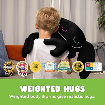 Bumpas Weighted Plush Toy – Machine Washable Calming Stuffed Animal for Kids – Arms and Body are Weighted to Give a Realistic Hug – Soft Companion for Playtime, Naptime & Travel (Rizz)