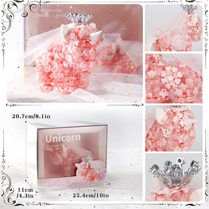 1363PCS Ideas Flowers Unicorn Building Blocks,Creative Animal Building Set Box for 14+ Girls Boys Or Adults