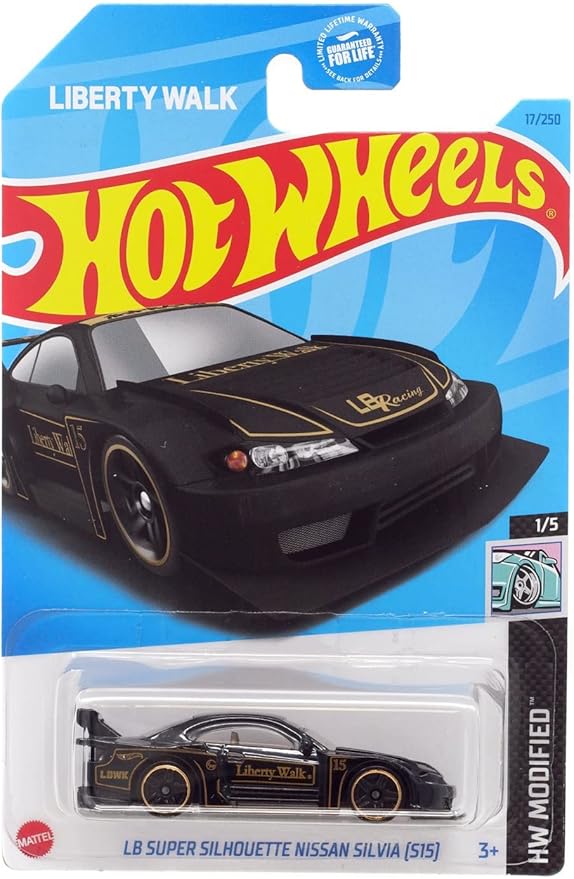 Hot Wheels - LB Super Silhouette Nissan Silvia (S15) - HW Modified 1/5 - Black - 2023 - Mint/NrMint Ships Bubble Wrapped in a Sized Box