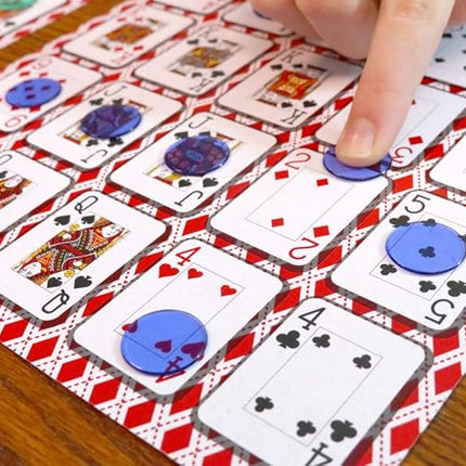 Regal Games - Poker Keeno Bulk Game Set - Includes 36 Two-Sided Boards, 600 Scoring Chips, 1 Deck of Standard Poker Cards - 72 Unique Board Layouts- Casino Night Card Game- Compatible w Poker Keno