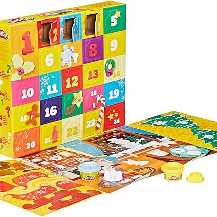 Play-Doh Holiday Advent Calendar for Kids 3 and Up, 24 Day Countdown, Multiple Surprise Gifts Behind Each Door, Arts & Crafts