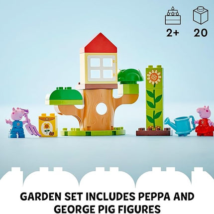 LEGO DUPLO Peppa Pig Garden and Tree House Toddler Toy, Building Block Learning Set for Preschool Kids with 2 Figures Included, Peppa Pig Toy Gift Idea for Toddlers Ages 2 and Up, 10431