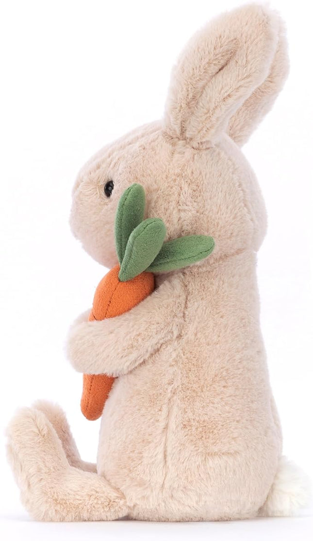 Jellycat Bonnie Bunny with Carrot Stuffed Animal, 7 inches- Rabbit & Bunny Plush Toy - Classic Children's Gift