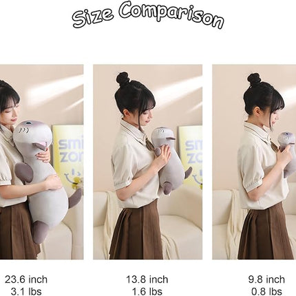 SQEQE Weighted Siamese Cat Plush, Weighted Siamese Cat Stuffed Animal, Cute Plushies Soft Pillow Toy Gift for Kids Adults 23.6 Inch, 3.1 Lbs