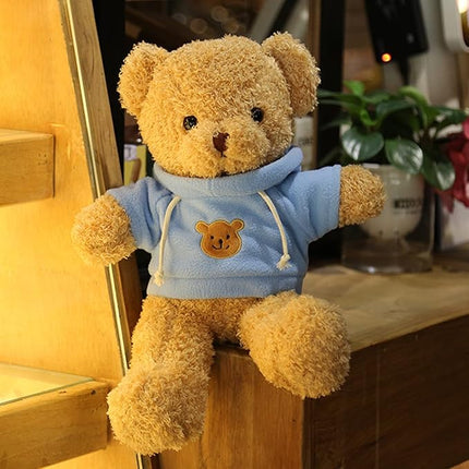11.8 inches Teddy Bear Stuffed Animals Soft Plush Cute Teddy Bear Doll for Boys Girls (Blue)