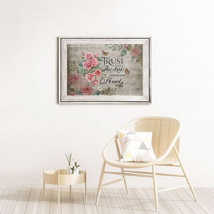 Christian Jigsaw Puzzles 1000 Pieces for Adults, Trust in The Lord Bible Quote with Roses & Sheet Music, Religious Wooden Puzzle for Stress Relief, Faith-Based Gift & Wall Decor