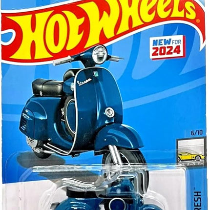 Hot Wheels Vespa 90 SS Super Sprint 1966, 6/10, Blue, Factory Fresh