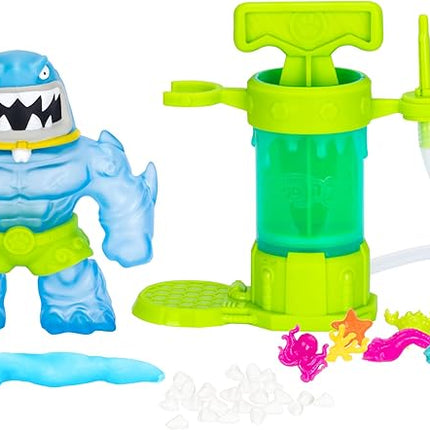 Heroes of Goo Jit Zu Hero Creator Thrash with 3 Unique goo fillings, Mix, Fill & Create Your own Stretchy Action Figure, Play Again and Again